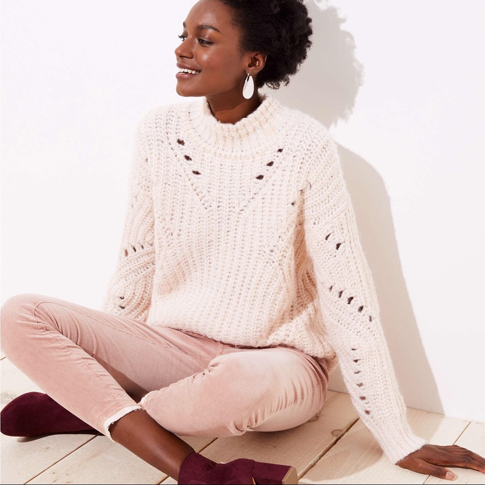 LOFT Chunky Mockneck Sweater